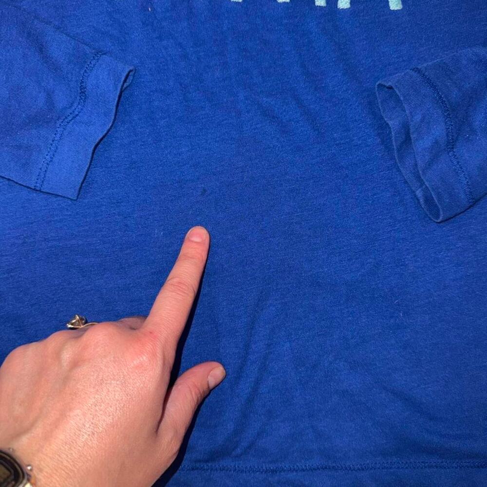 Hollister Long Sleeve Tee Size Large Blue Y2K 2010s California Beach Preppy - Picture 8 of 8